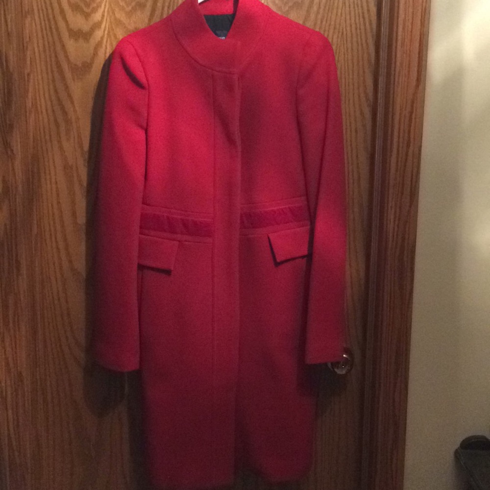 Red Emporio Armani pea coat